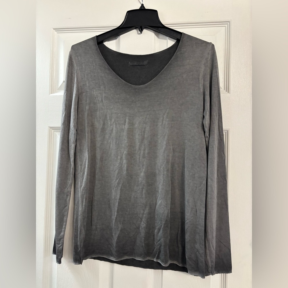 Gray Long Sleeve Women's Top